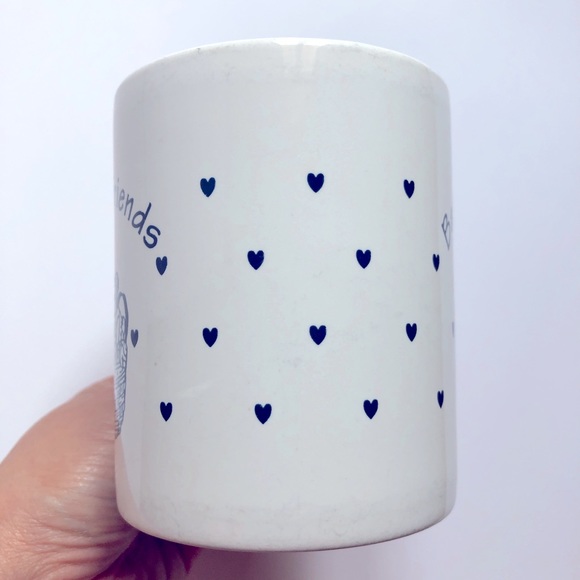 Vintage Coffee Mug Basket Friends Ceramic - Picture 3 of 14